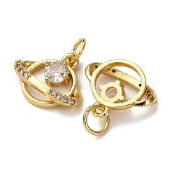 Brass Pave Clear Cubic Zirconia Charms&nbsp;KK-A270-1G