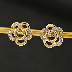 Brass Flower Stud Earrings&nbsp;NU2308