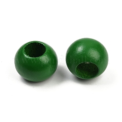 Spray Painted Wood European Beads&nbsp;WOOD-F017-05I