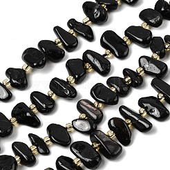 Natural Black Tourmaline Beads Strands&nbsp;G-L649-A03-01