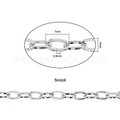 304 Stainless Steel Cable Chains&nbsp;CHS-CJ0001-15P