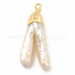 Baroque Natural Keshi Pearl Pendants&nbsp;PEAR-P004-30KCG