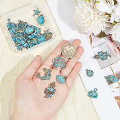 40Pcs 10 Styles Alloy Pendant&nbsp;FIND-SC0008-95