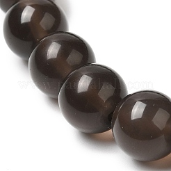 Natural Black Obsidian Beaded Stretch Bracelets&nbsp;BJEW-K228-01