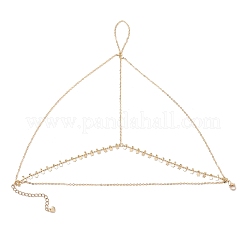 Brass Star Tassel Curb Chain Toe Ring Anklets for Women&nbsp;AJEW-AN00663
