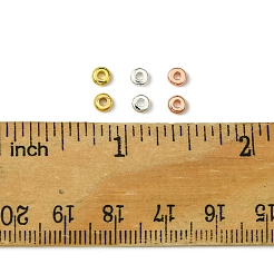 3 Colors Brass Flat Round Spacer Beads&nbsp;KK-FS0001-36
