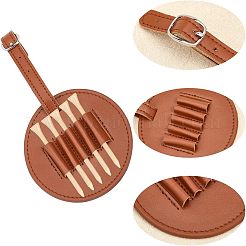 2Pcs 2 Colors Imitation Leather Golf Tees Storage Bags&nbsp;AJEW-CA0003-31