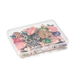 40Pcs 10 Styles Alloy Enamel Pendants&nbsp;ENAM-FS0002-66