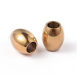 Barrel Ion Plating(IP) 304 Stainless Steel Spacer Beads&nbsp;STAS-L176-03G