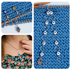 Knitting Row Counter Chains & Locking Stitch Markers Kits&nbsp;HJEW-AB00490