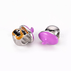 Autumn Theme Alloy Enamel European Beads&nbsp;MPDL-N040-005-RS