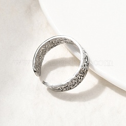 304 Stainless Steel Open Cuff Rings&nbsp;RJEW-H261-16P