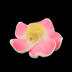 Handmade Polymer Clay 3D Flower Plumeria Beads&nbsp;CLAY-Q192-15mm-11