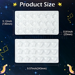 1 Set 2 Pcs PS Plastic Heart Shaped and Star Shaped Double Piece Chocolate Mold&nbsp;ST-CJ0007-97