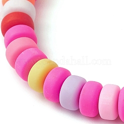 5Pcs 5 Styles Handmade Polymer Clay Beaded Stretch Bracelets&nbsp;BJEW-JB10470