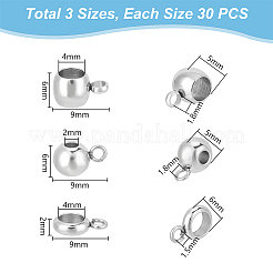 90Pcs 3 Style 304 Stainless Steel Tube Bails&nbsp;STAS-UN0055-86
