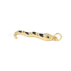 Brass Micro Pave Cubic Zirconia Enamel Pendants&nbsp;LS-KK-D354-06G-B