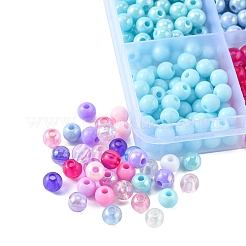 120G 24 Style Transparent & Opaque Acrylic Beads&nbsp;OACR-FS0001-21