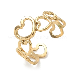 304 Stainless Steel Cuff Open Rings for Women&nbsp;RJEW-L341-01A-G
