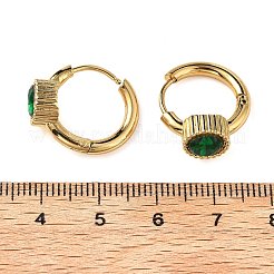 304 Stainless Steel Flat Round Hoop Earrings&nbsp;EJEW-P309-02G