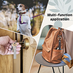 10Pcs 5 Colors PU Leather Keychain with Iron Belt Loop Clip for Keys&nbsp;KEYC-CL0001-07A