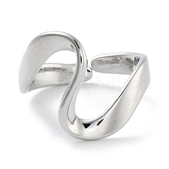 Heart Rack Plating Brass Open Cuff Rings&nbsp;RJEW-Z059-16P