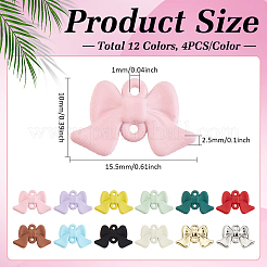 48Pcs 12 Colors Spray Painted Alloy Connector Charms&nbsp;FIND-ME0004-05