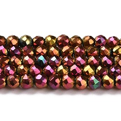 Electroplate Glass Beads Strands&nbsp;GLAA-H021-01B-FP10
