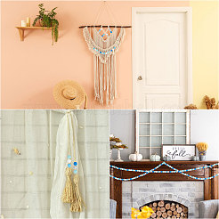 150Pcs 5 Colors Spray Painted Wood European Beads&nbsp;WOOD-GL0001-19