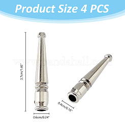 Alloy Cord Ends&nbsp;FIND-WH0161-54P