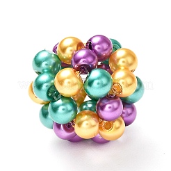 Round Woven Beads&nbsp;HY-JF-4MM-M2
