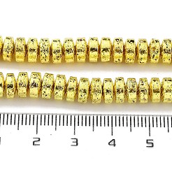 Electroplated Natural Lava Rock Beads Strands&nbsp;G-H303-A01-G