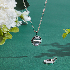 925 Sterling Silver Pendant Cabochon Settings&nbsp;STER-UN0001-80
