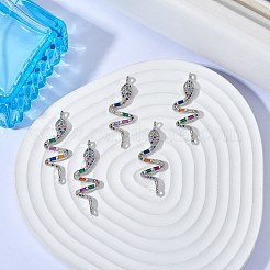 5Pcs Brass Micro Pave Cubic Zirconia Links Connectors&nbsp;ZIRC-SZ0002-80P