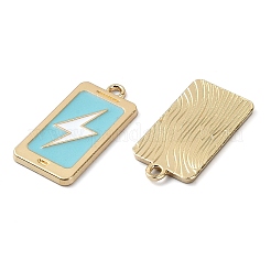 Rack Plating Alloy Enamel Pendants&nbsp;PALLOY-F308-09G-01