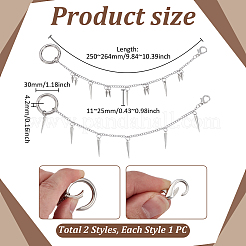 4Pcs 2 Style Alloy Boot Strap Chains&nbsp;HJEW-UN00113