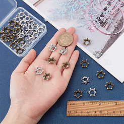 40Pcs 2 Colors Tibetan Style Alloy Bead Caps&nbsp;FIND-SC0003-12