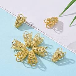 Golden Iron Flower Bead Caps&nbsp;X-E047Y-G