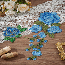 4Pcs 2 Styles Polyester Embroidery Sewing Ornaments&nbsp;DIY-LP0001-24