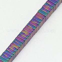 Electroplate Non-magnetic Synthetic Hematite Heishi Beads Strands&nbsp;G-J171B-4x4mm-01