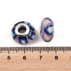 Handmade Polymer Clay European Beads&nbsp;CLAY-K002-C14-1