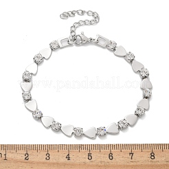 304 Stainless Steel Rhinestone Cup Chain Bracelets for Women&nbsp;BJEW-F488-26A-P