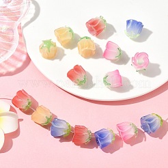 16Pcs 4 Colors Gradient Color Opaque Acrylic Beads&nbsp;MACR-CJ0002-32