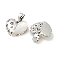 Brass Micro Pave Clear Cubic Zirconia Pendants&nbsp;KK-P275-16P