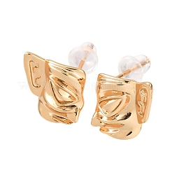 Brass Stud Earrings&nbsp;EJEW-D363-01G-01