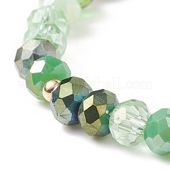 Glass & Resin Evil Eye Beaded Stretch Bracelet for Women&nbsp;BJEW-JB08599