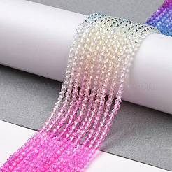 Transparent Gradient Color Glass Beads Strands&nbsp;GLAA-G101-2mm-11