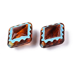 Painted Transparent Acrylic Beads&nbsp;OACR-T029-03H