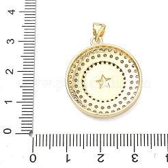Brass Micro Pave Cubic Zirconia Pendants&nbsp;KK-H539-17A-02