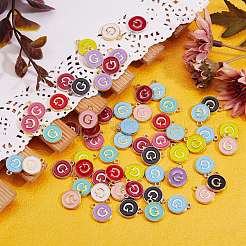 120Pcs 12 Colors Golden Plated Alloy Charms&nbsp;ENAM-SZ0001-64G